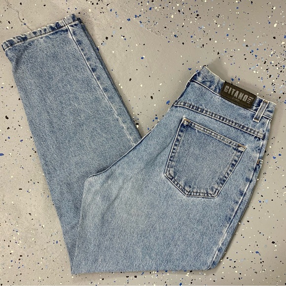 Vintage 80s Gitano Stonewash Blue Jeans High Waist Tapered Leg 12 Petite 31"x29" - Picture 12 of 12